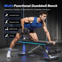 MERACH Foldable Weight Bench - Adjustable Incline Bench Press, 990 lb Capacity, 72 Training Angles for Full-Body Workouts(m-2)