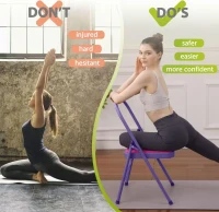 BODY RHYTHM Yoga Support Chair with Lumbar Backrest for Core & Abs, Handstand Balance, Flexibility, Strength Training and Back Pain Relief(m-2)