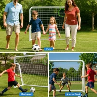 MOPHOTO Soccer Goal — 6x4/8x6/10x6.5/12x6/16x7/18.5x6.5/21x7/24x8 ft Backyard & Full-Size Training Goals for Teens & Adults(m-6)