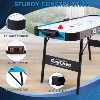 Foldable Air Hockey Table with Powerful Motor and Digital LED Scoreboard - Includes 2 Pucks & 2 Pushers - Portable Game Table for Kids and Adults(m-4)