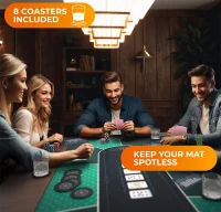 Newverest 70"" x 30"" Poker Table Top – Ideal Texas Hold'em Topper for 6ft & 8ft Folding Tables (30"" Width) with Zipper Storage Bag in Gift Box(m-4)