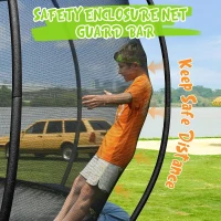 GIGU Outdoor Trampoline (10/12/14/15/16 ft) with Enclosure Net, Ladder & Anti-Rust Coating – Recreational, ASTM & CPSIA Approved(m-4)