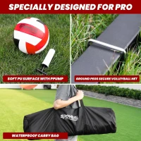 SPOYNAL 12FT/20FT Portable Freestanding Volleyball Net — Adjustable Height Practice Set with Carry Bag, PU Ball & Pump for Indoor/Outdoor Use(m-7)