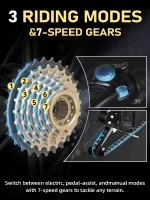 DEEPOWER Shaman0 QS7 Electric Dirt Bike for Adults, 1500W (up to 3500W peak) Motor, 30 MPH, 20"" Fat Tires, 48V 20/35/60Ah Battery Options, 35-180 Mile Range, 7-Speed(m-7)