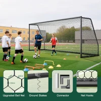 MOPHOTO Soccer Goal - Backyard & Full-Size Training Goals in Multiple Sizes (6x4 to 24x8 ft) for Teens & Adults(m-3)