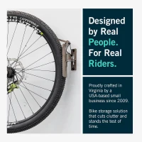 StoreYourBoard 120° Swivel Wall Bike Rack – Vertical Garage Mount with Adjustable Stopper – Space-Saving Hanger for Kids Bikes, BMX, Road Bikes and E-Bikes(m-6)