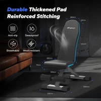 MERACH Foldable Weight Bench - Adjustable Incline Bench Press, 990 lb Capacity, 72 Training Angles for Full-Body Workouts(m-8)