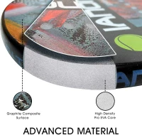 Carbon Fiber Beach Tennis Paddle with EVA Memory Foam Core – Lightweight Beach Tennis Racket(m-3)