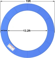 LANGXUN Universal Trampoline Replacement Safety Pad, 8ft 10ft 12ft 14ft 15ft 16ft Waterproof Surround Foam Spring Cover for Round Frames(m-2)