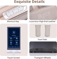 MYNTA 2025 4D Massage Recliner with 4D+2D Dual Mechanisms, Extended SL-Track, Zero Gravity, Waist & Shawl Heating, Foot/Calf Massage and Hi‑Fi Bluetooth Music Sync(m-8)