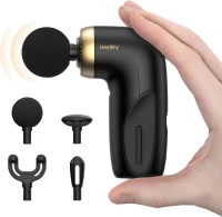 A1 Super Mini Percussion Massage Gun – Compact Travel Handheld Deep Tissue Massager for Home, Gym & Office (Black)(m-1)