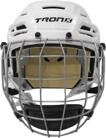 TronX Stryker Combo Helmet with Cage or Without Cage – Ventilated Protective Ice/Street Hockey, Roller & Rodeo Helmet(m-1)