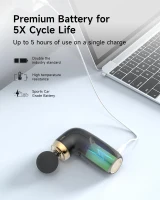 A1 Super Mini Percussion Massage Gun – Compact Travel Handheld Deep Tissue Massager for Home, Gym & Office (Black)(m-4)