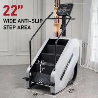 Commercial-Grade Stair Climber Stepper with LED Display — Continuous Cardio Climbing Machine, 15 Speed Levels (15–164 steps/min)(m-2)