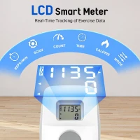 Foldable Vertical Climber Stair Stepper – Compact Home Cardio Machine with Adjustable Handle (46/48/50in) and Anti-Slip Pedals, Supports 310lbs(m-9)