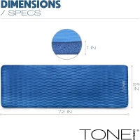Tone Fitness 1"" Thick NBR Yoga Mat — High-Density, Non-Slip Exercise Mat with Carry Strap (24"" x 72"")(m-4)