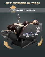 4D Full-Body Massage Chair with Extended 57.1"" SL Track, 20 Techniques, Core Heating, AI Voice, Touchscreen and Wireless Charging(m-3)