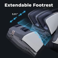 MassaMAX 4D Full-Body Massage Chair with Zero Gravity, Extendable Footrest, SL-Track, 15 Programs, AI Voice Control, Yoga Stretch, Foot Rollers, Lumbar & Calf Heating, Includes Cover (White)(m-9)