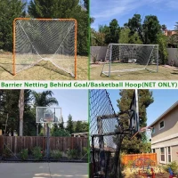 Heavy-Duty Polyethylene Baseball/Softball Backstop Netting – Multiple Sizes (10'x10' to 15'x50')(m-8)