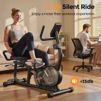 YOSUDA Recumbent Magnetic Exercise Bike for Home — Stationary Recumbent Bike for Seniors & Adults, Adjustable Seat, 350 lb Capacity, 16 Resistance Levels, LCD Display & Pulse Sensors(m-6)