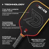DGYGQ Carbon Fiber Pickleball Paddle — Professional Honeycomb-Core Racket for Lightweight Precision, Shock Absorption & Spin(m-2)