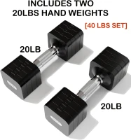 Adjustable Dumbbell Set — Selectable 15/20/40/50 LB Pair, Compact Free Weights for Home Workouts and Strength Training(m-2)