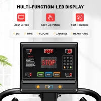 Jelens Commercial-Style Stair Stepper with LED Screen, 550 lb Capacity, 15 Resistance Levels (24–164 Steps/Min) Home Climbing Machine(m-4)