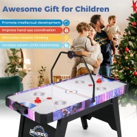 Goplus 56-inch Air Hockey Arcade Table with 12V High-Performance Motor, Digital LED Scoreboard, 2 Pucks & 2 Pushers — Home, Office, Game Room(m-5)