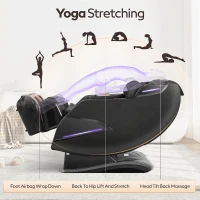 4D Full-Body Massage Chair Recliner with Zero Gravity, SL-Track Shiatsu, Core Heating, 20 Techniques, Deep Yoga Stretch, Foot Rollers, AI Voice, Touchscreen & Wireless Charging(m-7)
