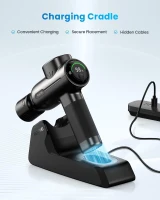 RENPHO Thermacool Deluxe Massage Gun with Heat & Cold Therapy, Portable Deep Tissue Percussion Massager with Charging Stand & App Connectivity — Gift for Him/Her(m-5)