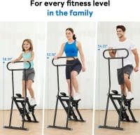 ERGOLIFE Foldable Stair Stepper — 6-Level Adjustable Resistance Stair Climber for Home Gym, 350 lb Capacity, Low-Noise Cardio Machine(m-5)