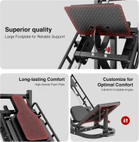 Dripex 2-in-1 Leg Press & Hack Squat Combo for Home Gym - Professional 45° Leg Press with Transport Wheels (Weight Plates Not Included)(m-8)