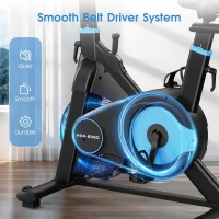 HXD-ERGO Indoor Magnetic & Air Bike, Stationary Exercise Bike with Silent Belt Drive, App Compatibility, LCD Monitor, 350 lb Capacity(m-7)