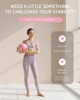 LIONSCOOL 14-inch Pilates Ring Kit – Magic Circle with Padded Handles, Mini Ball, Dual Band Sets, Non-Slip Socks, Guide & Bag(m-5)