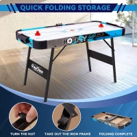 Folding Indoor Air Hockey Table with Powerful Motor and LED Electronic Scoreboard(m-3)