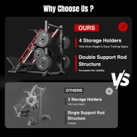 Dripex 2-in-1 Leg Press & Hack Squat Machine - 45° Combo with 4 Plate Holders, Professional Home Gym Lower Body System(m-4)