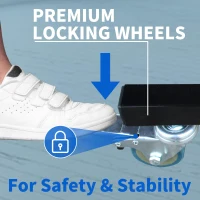 Foldable Professional Table Tennis Table for Indoors (8FT/9FT) — Playback Mode for Solo Practice, Includes Net & Posts, 2 Paddles, 3 Balls(m-8)