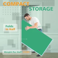 Indoor/Outdoor Foldable Ping Pong Table Top for Billiard Tables — 7/8/9FT Table Tennis Conversion with Net and 12 Foam Pads(m-5)