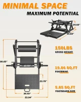 GOIMU HT01 Plate-Loaded Hip Thrust Machine – 800 lb Capacity Glute Drive with Band Pegs, Thick Hip Pad & Heavy-Duty Footplate(m-7)