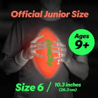 GlowCity Glow-in-the-Dark Football - Size 6 Light-Up Ball for Teens & Adults, Night Play(m-5)