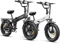 Jasion X-Hunter Foldable E-Bike — 750W Motor (Peak 1400W), 624Wh Removable Battery, 30 MPH, 20""x4"" Fat Tires, Full Suspension, 70+ Mile Range, 7-Speed(m-1)