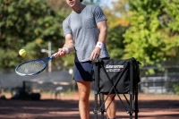 GAMMA Sports EZ Travel Cart — Portable Tennis & Pickleball Ball Hopper with Carrying Case(m-5)