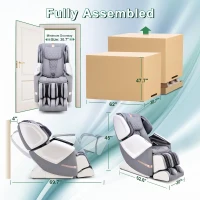 MYNTA 2025 4D Full-Body Massage Chair with Dual 4D+2D Mechanisms, Extended SL-Track, Zero Gravity Recliner, Waist & Shawl Heating, Foot & Calf Massager and Hi‑Fi Bluetooth Music Sync(m-9)