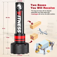 GIKPAL Freestanding Punching Bag with Stand and 12 oz Gloves — Heavy Kickboxing/MMA Training Bag for Adults(m-7)