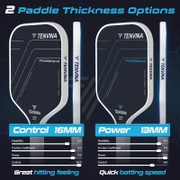 TENVINA Multi-Layer T700SC Pickleball Paddle – K29 Aramid & Carbon Hybrid Face, Textured KAMS Surface, 4 Shapes/Thicknesses, USAPA Approved(m-5)