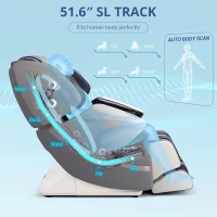 MYNTA 2025 4D Full-Body Massage Chair with Dual 4D+2D Mechanisms, Extended SL-Track, Zero Gravity Recliner, Waist & Shawl Heating, Foot & Calf Massager and Hi‑Fi Bluetooth Music Sync(m-5)