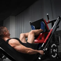 RitFit Multi-Angle Leg Press & Hack Squat Machine with Plate Set, Linear Bearing Home Gym Unit with Weight Storage(m-7)