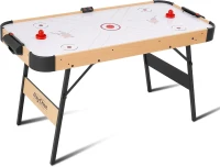 Folding Indoor Air Hockey Table with 12V Fan Motor and LED Electronic Scoreboard — Includes 2 Pucks & 2 Pushers, Perfect for Kids & Adults(m-1)