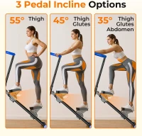 OWLSKY Vertical Climber / Stair Stepper for Home with Triangular Steel Frame, LCD Monitor, Ultra-Quiet Smooth Motion, Supports 330 lbs(m-7)