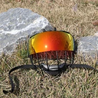 GY Hockey Full-Face Shield & Cage Combo - A3 Steel Wire Cage with Polycarbonate Visor and Floating Chin Cup(m-5)